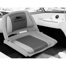 Load image into Gallery viewer, Seamanship 2X Swivel Folding Boat Seats Low Back - Grey