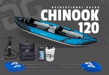 Load image into Gallery viewer, Aquaglide Chinook 120 XP 3 - 3 Person Inflatable Kayak Package