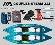 Load image into Gallery viewer, Aqua Marina Steam 312 Inflatable Drop-Stitch Couples Kayak Package