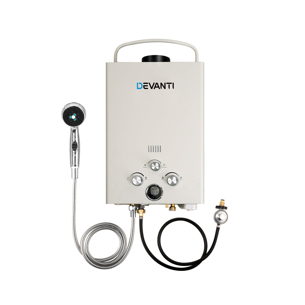 Devanti Portable Gas Hot Water Heater and Shower River To Ocean