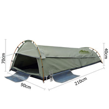 Load image into Gallery viewer, Weisshorn King Single Swag Camping Swag Canvas Tent - Celadon - River To Ocean Adventures