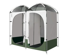Load image into Gallery viewer, Weisshorn Double Camping Shower Toilet Tent Outdoor Portable Change Room Green