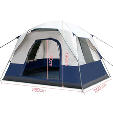 Load image into Gallery viewer, Weisshorn 4 Person Canvas Camping Tent - Navy &amp; Grey - River To Ocean Adventures