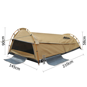 Weisshorn Double Swag Camping Swag Canvas Tent - Beige - River To Ocean Adventures