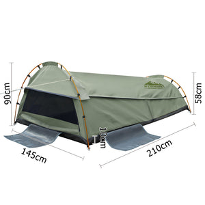 Weisshorn Double Swag Camping Swag Canvas Tent - Celadon - River To Ocean Adventures