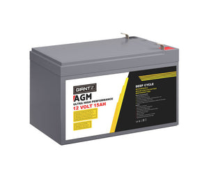 Giantz AGM Battery 12V 15Ah Deep Cycle Box