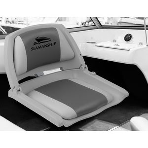 Seamanship 2X Swivel Folding Boat Seats Low Back - Grey
