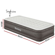 Load image into Gallery viewer, Bestway Single Air Mattress with Built-in Pump Fortech Inflatable Bed 46cm