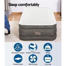 Load image into Gallery viewer, Bestway Single Air Mattress with Built-in Pump Fortech Inflatable Bed 46cm