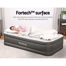 Load image into Gallery viewer, Bestway Single Air Mattress with Built-in Pump Fortech Inflatable Bed 46cm