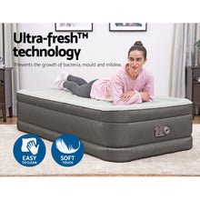 Load image into Gallery viewer, Bestway Single Air Mattress with Built-in Pump Fortech Inflatable Bed 46cm
