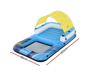 Bestway Inflatable Floating Island Float Lounger Sunshade Pool Bed