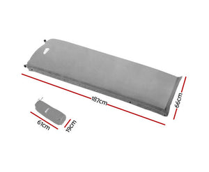 Weisshorn Self Inflating Mattress Air Bed Single Grey