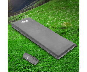 Weisshorn Self Inflating Mattress Air Bed Single Grey