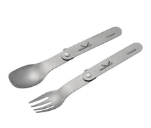 Load image into Gallery viewer, Winnerwell Titanium Folding Fork &amp; Spoon Set