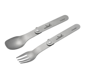 Winnerwell Titanium Folding Fork & Spoon Set