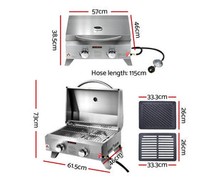 Grillz Portable Gas BBQ LPG Oven Camping Cooker