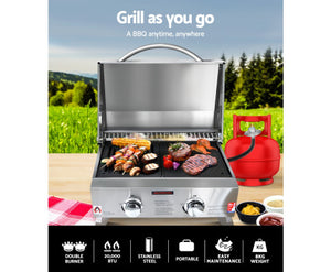 Grillz Portable Gas BBQ LPG Oven Camping Cooker