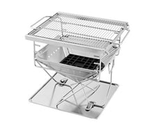 Load image into Gallery viewer, Grillz Portable Stainless Steel Firepit BBQ