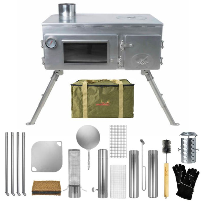 Winnerwell Woodlander L-sized Wood Burning Pizza Oven Camping Stove Deluxe Package