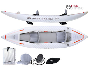 Aqua Marina Halve - Ultra-light Packayak 1/2-person Dropstitch Deck Inflatable Kayak