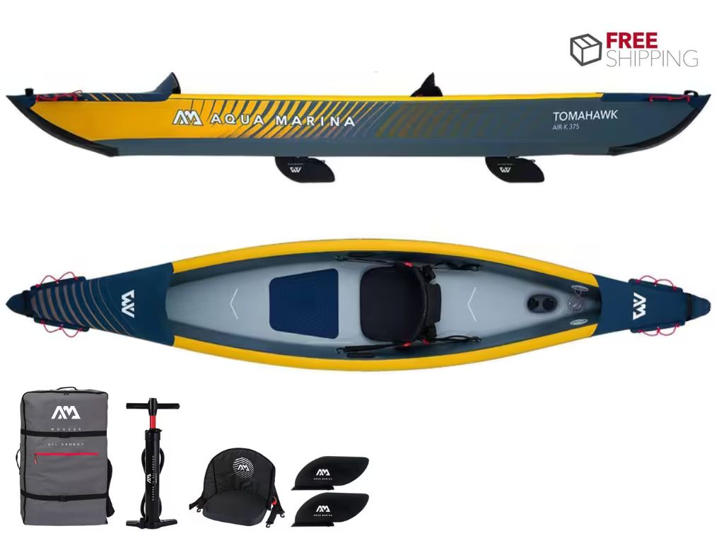 Aqua Marina Tomahawk Air-K 375 1 Person Inflatable Drop-Stitch Kayak 2023/2024