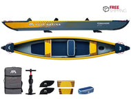 Aqua Marina Tomahawk Air-C 480 3 Person Inflatable Drop-Stitch Canoe/Kayak - River To Ocean Adventures