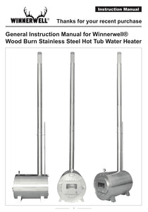 Winnerwell Wood Burn Stainless Steel XL-sized Hot Tub and Pool Water Heater