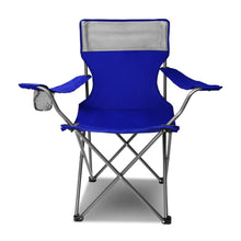 Load image into Gallery viewer, Set of 2 Portable Folding Camping Armchair - Blue - River To Ocean Adventures