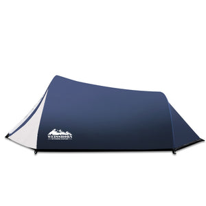 Weisshorn 2-4 Person Canvas Dome Camping Tent Navy and White - River To Ocean Adventures