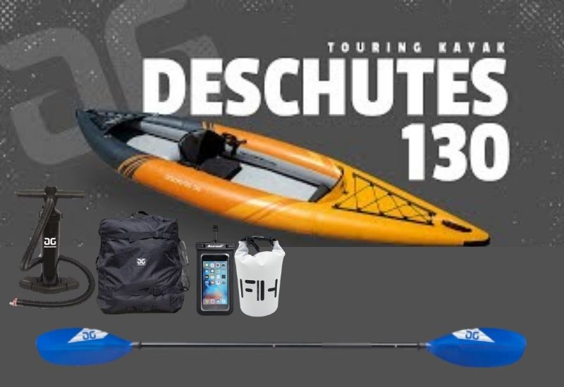 Aquaglide Deschutes 130 1 Person Inflatable Kayak Package