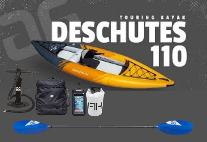 Aquaglide Deschutes 110 1 Person Inflatable Kayak Package