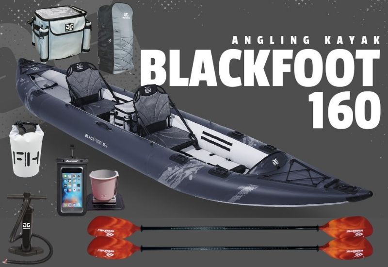 Aquaglide Blackfoot 160 Kayak Deluxe Package River To Ocean Adventures