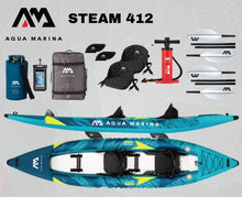 Load image into Gallery viewer, Aqua Marina Steam 412 2 Person Inflatable Drop-Stitch Kayak Package