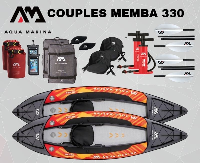 Aqua Marina Memba 330 Inflatable Drop-Stitch Couples Kayak Package
