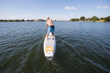 Load image into Gallery viewer, Aquaglide Evolution 12ft 6&quot; Hardtop SUP Paddleboard - River To Ocean Adventures
