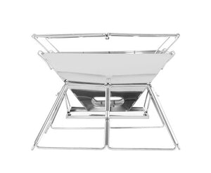 Grillz Portable Stainless Steel Fire Pit BBQ