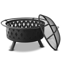Load image into Gallery viewer, Grillz 32 Inch Portable Outdoor Fire Pit and BBQ - Black - River To Ocean Adventures