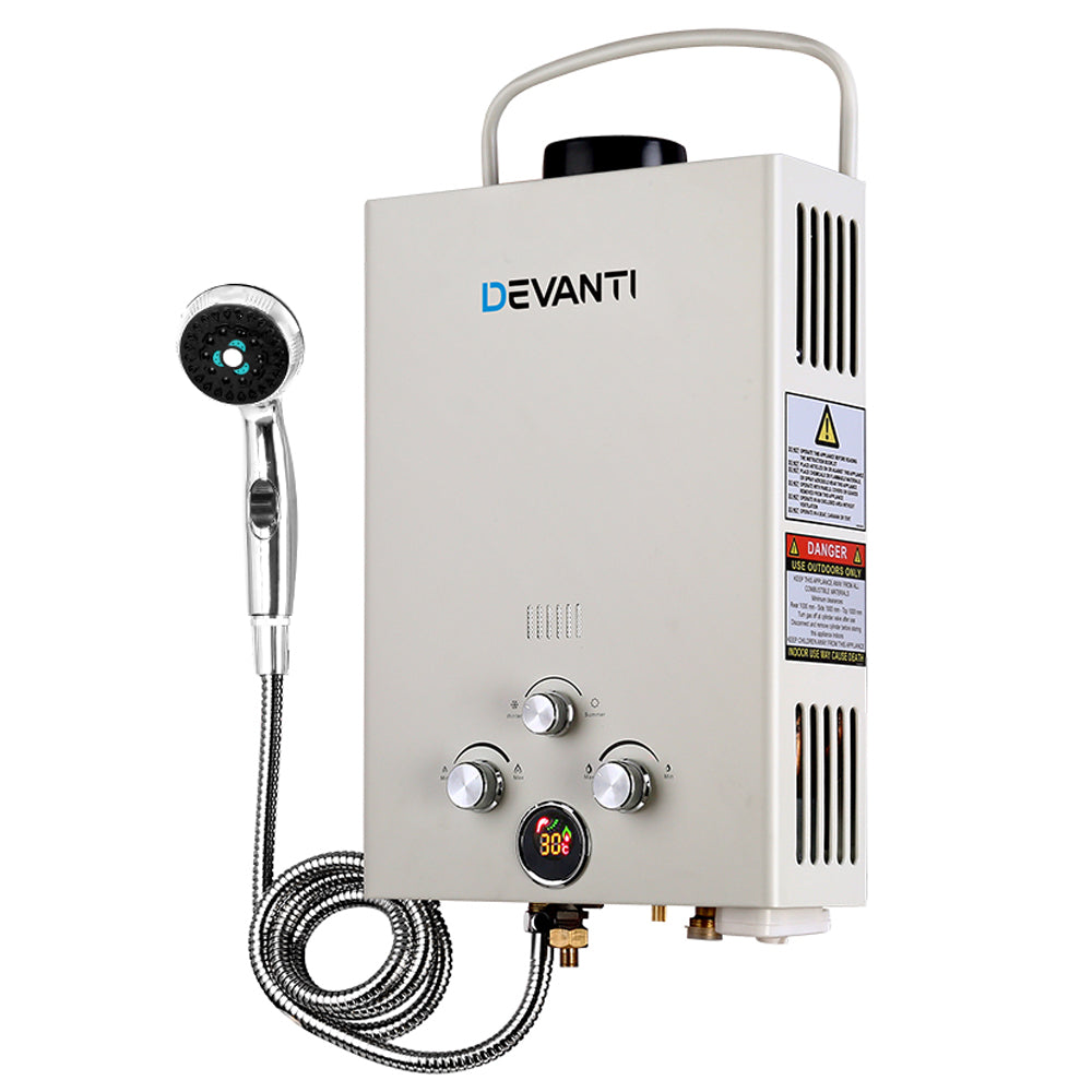 Devanti Portable Gas Hot Water Heater and Shower - River To Ocean Adventures