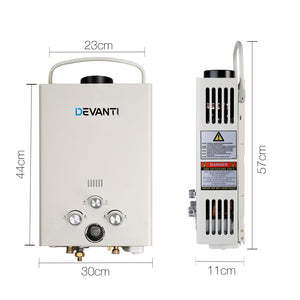 Devanti Portable Gas Hot Water Heater and Shower - River To Ocean Adventures