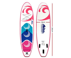 Weisshorn 10ft Stand Up Paddle Board Thick SUP - Pink - River To Ocean Adventures