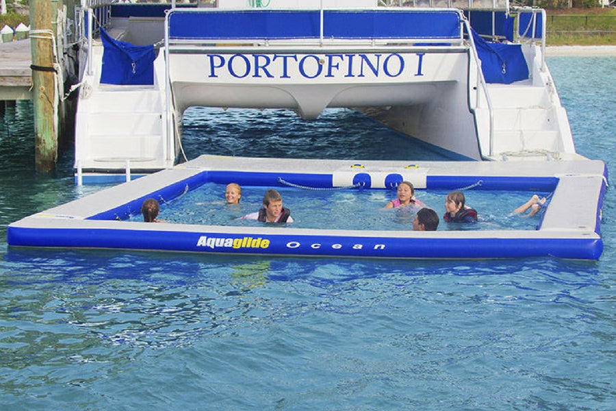 Aquaglide Inflatable Floating Ocean Pool - 5m x 6m – River To Ocean ...