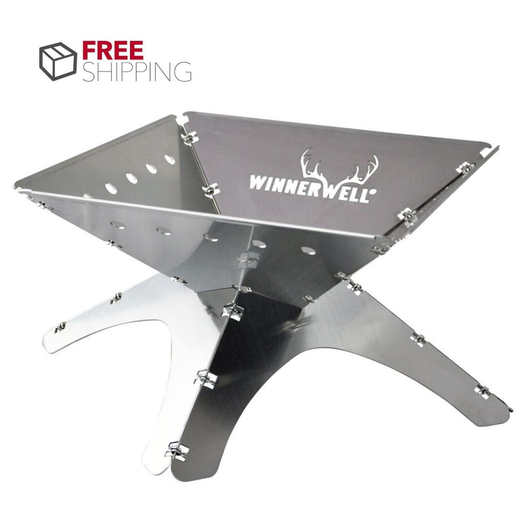 Winnerwell Collapsable Flat Camping Fire Pit - Large