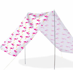 Good Vibes Summer Beach Tent Flamingo 148x370cm - River To Ocean Adventures