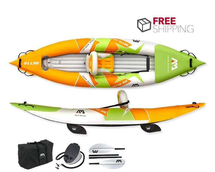 Aqua Marina Betta 1 Person Inflatable Kayak NEW 2020 - River To Ocean Adventures