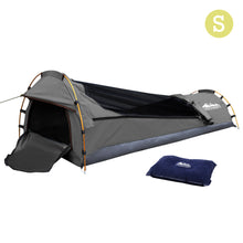 Load image into Gallery viewer, Weisshorn Biker Single Swag Camping Swag Canvas Tent - Grey - River To Ocean Adventures