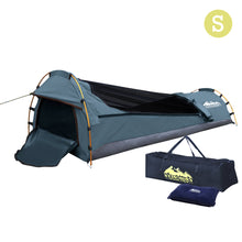 Load image into Gallery viewer, Weisshorn Biker Single Swag Camping Swag Canvas Tent - Navy - River To Ocean Adventures