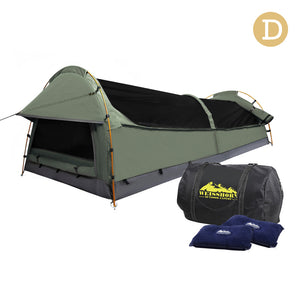 camping swag tent Weisshorn Double Swag Camping Swag Canvas Tent