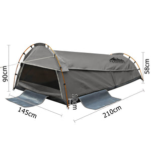Weisshorn Double Swag Camping Swag Canvas Tent - Grey - River To Ocean Adventures