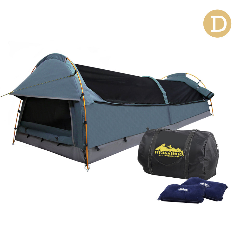 Weisshorn Double Swag Camping Swag Canvas Tent - Navy - River To Ocean Adventures